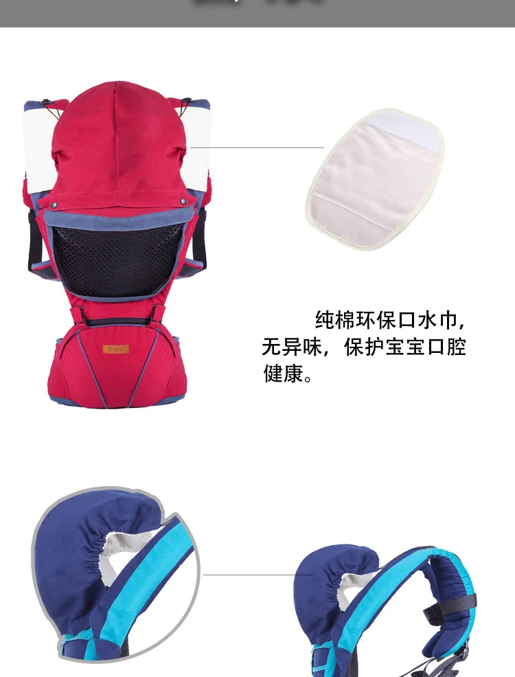 

New 0-48 Month Ergonomic Baby Carrier Infant Baby Hipseat Carrier Front Facing Ergonomic Kangaroo Baby Wrap Sling