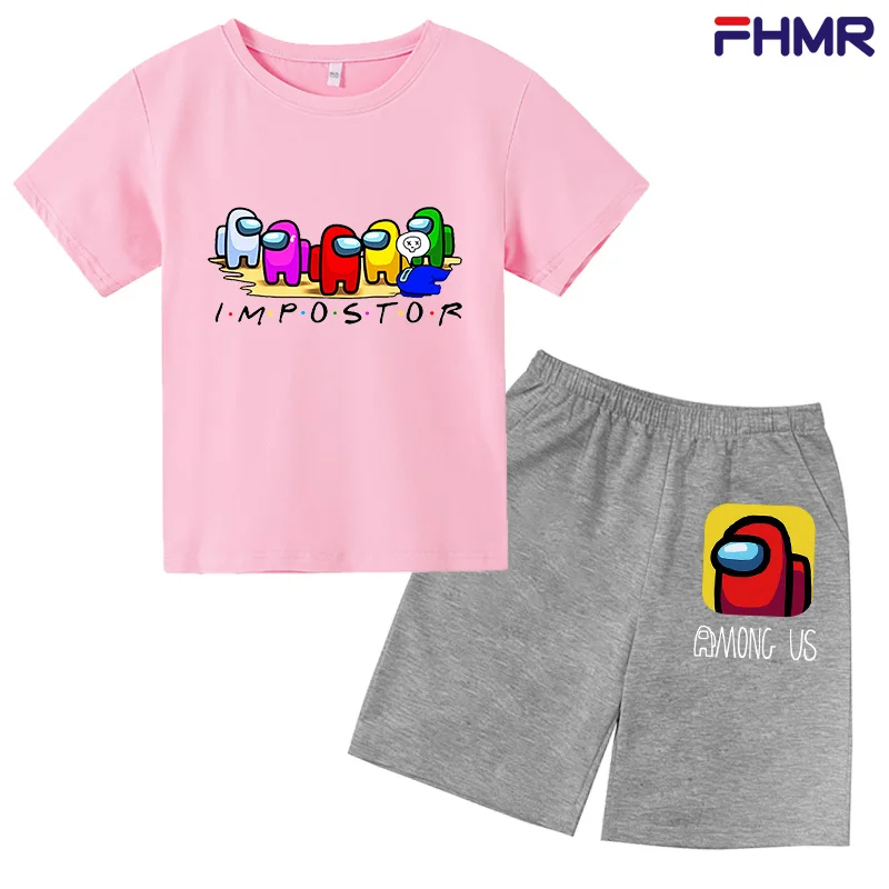 

Tracksuits Among Us T Shirt Suit Harajuku Streetwear Video Game Street Style Kids Summer T-shirt Funny Cartoon Anime Tshirt Tops