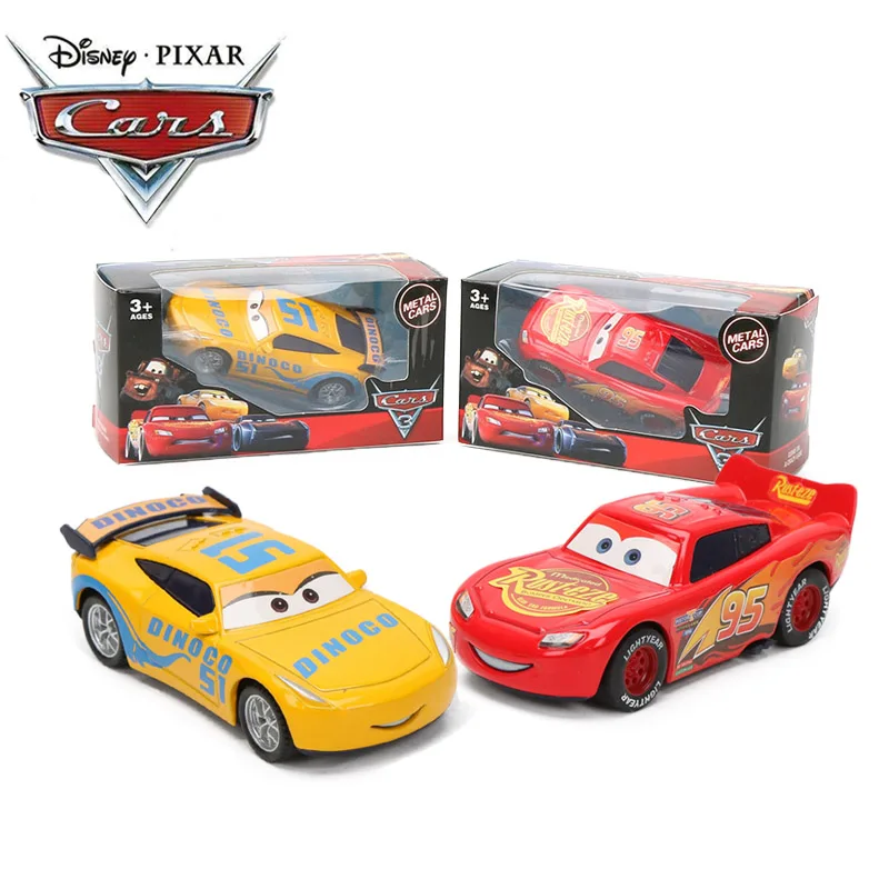 9 см Дисней Pixar тачки 3 Молния Маккуин матер Джексон шторм Рамирез 1:55 литая под давлением металлическая игрушка модель автомобиля подарки для мальчиков