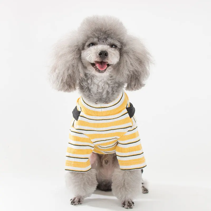 Полосатая одежда для домашних животных зимняя Чихуахуа маленькая собака