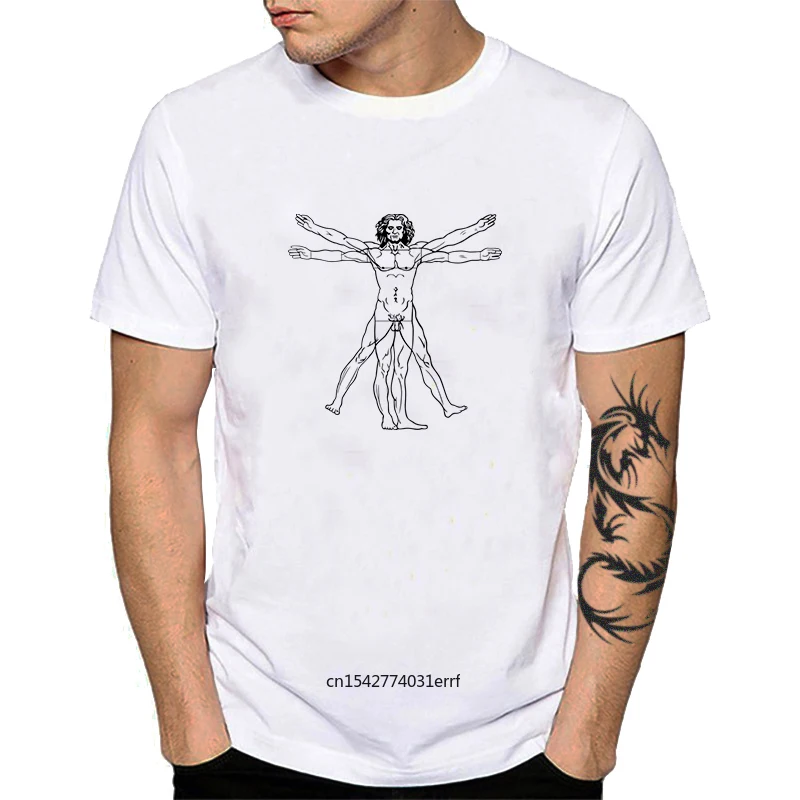 

2021 Fashion Classic Tee Vitruvian Man Leonardo Da Vinci Smartphone Design T Shirt