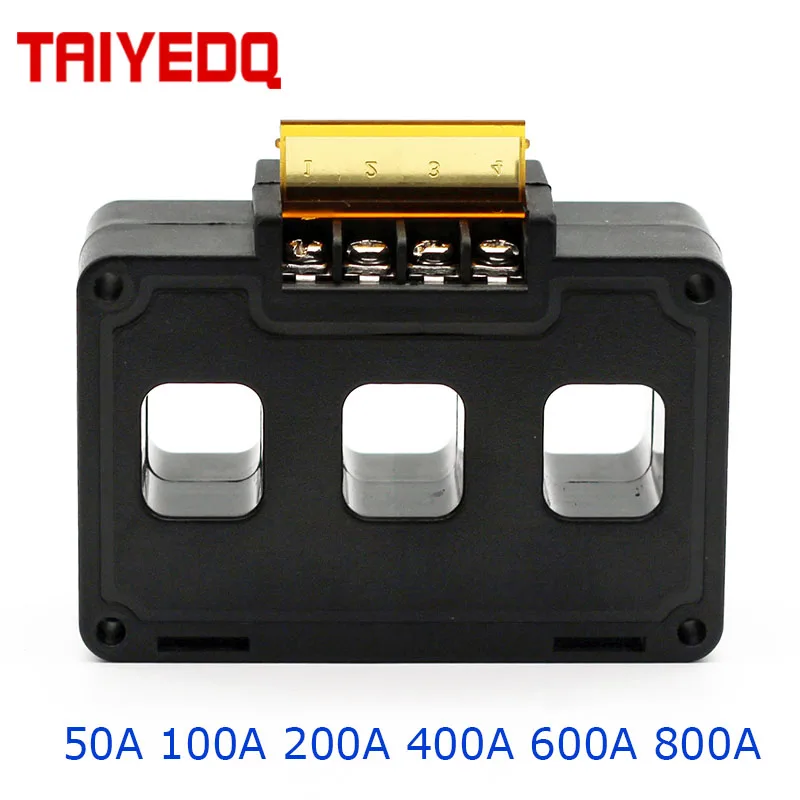 Трехфазный трансформатор тока 0 5 класса CT5 переменного 50A 100A 200A 300A 400A 600A 800A датчик