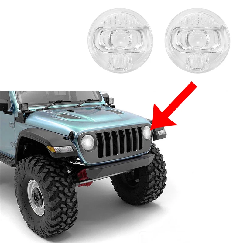 

AXIAL 1/10 SCX10 III JEEP 90046/90047 Wrangler RC climbing car Universal Part Transparent headlight cover LED lamp cup