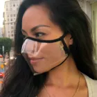 Маска для лица женские модные маски для рта многоразовые Взрослые Унисекс губные прозрачные искусственные маски из ПВХ