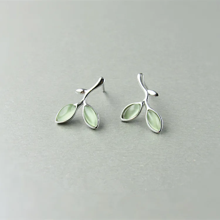 BONLAVIE светильник-зеленые прорастающие листья искусство лес тибетское серебро