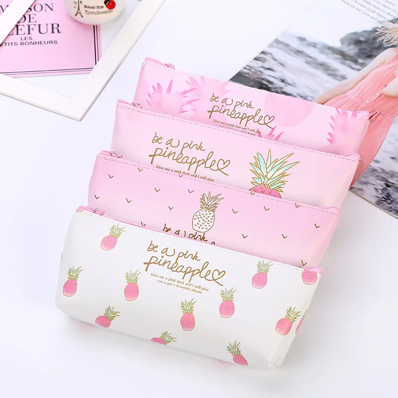 

20pcs Kawaii Pencil Bags Lot Cute Pineapple Pens and Pencils Pouch for School Office Pen Organizer Large Pencil Pouch Stationery