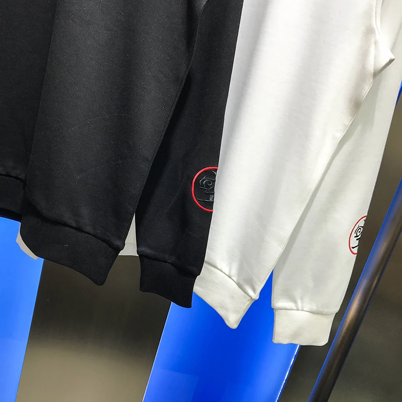 

Men's 2020 autumn new top heavy craft national trend Monkey King print round neck long sleeve casual sweater trend slim men