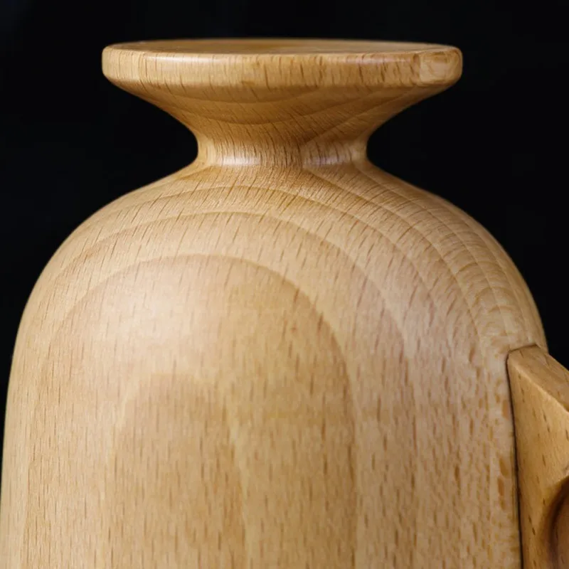 

Wooden Mug Coffee Tea Cup with Handle Handcrafted Both Hot & Cold Beverage Tea Cup for Office Home Bar Two Types