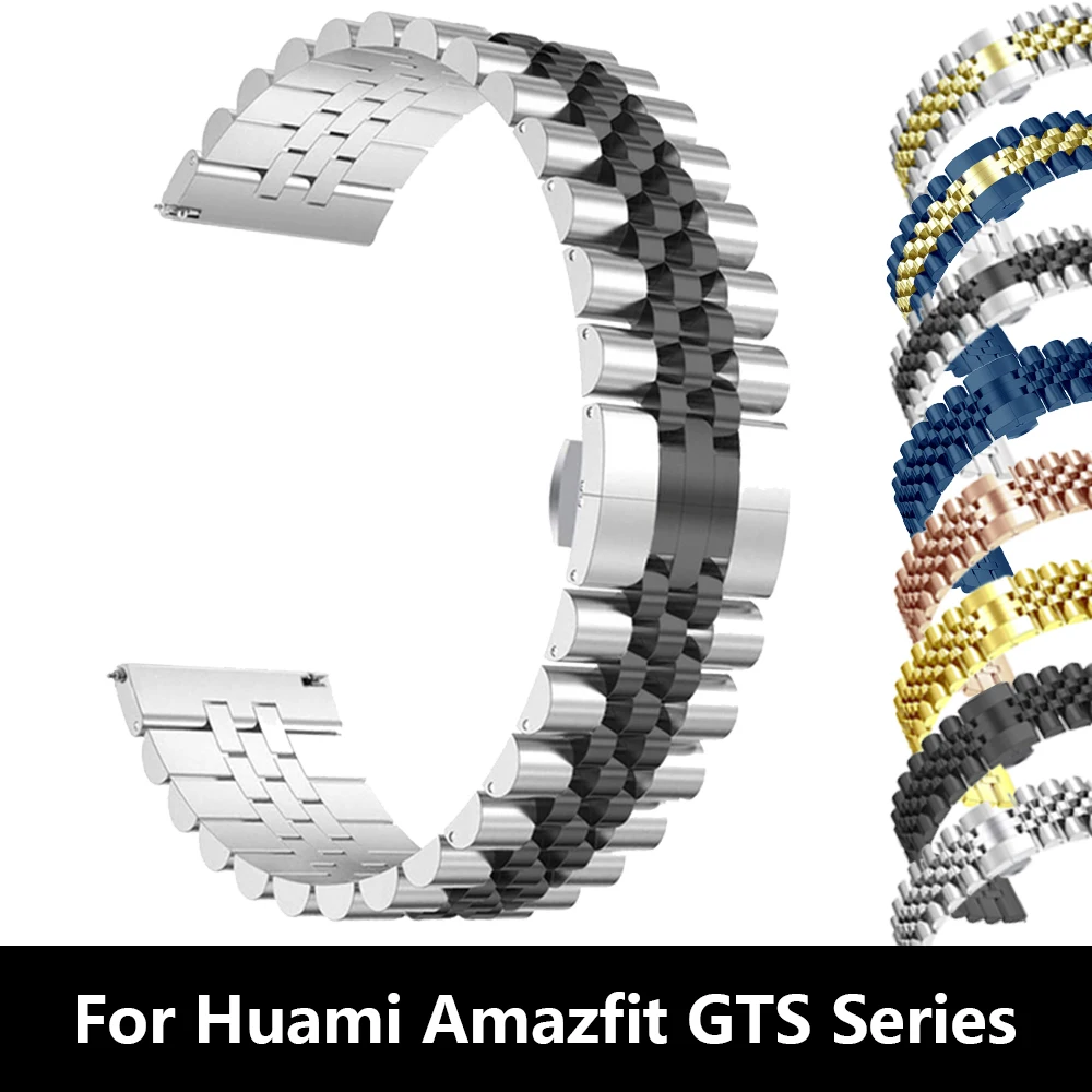 

Stainless Steel Watchband For Huami Amazfit GTS 2 2e Metal Strap 20 22mm for Amazfit GTR 2 2e 42mm 47mm Band Bracelet Wristbands