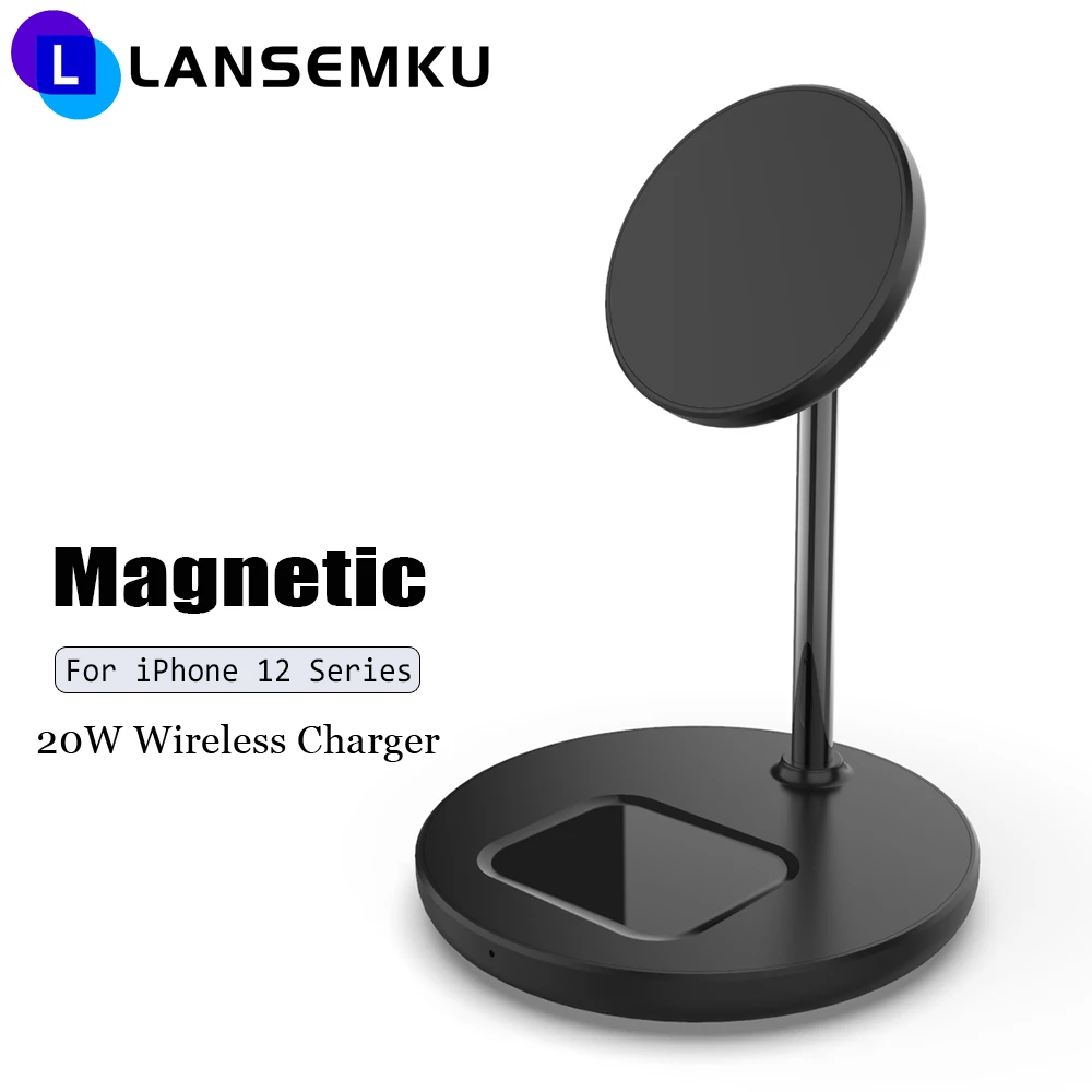 Kup Qi 2 W 1 Magnetyczna Bezprzewodowa ładowarka Do IPhone 14 13 12 Pro Max Air Pods Zestaw Słuchawkowy Stojak Na Telefon 15W Szybka Stacja ładująca Uchwyt