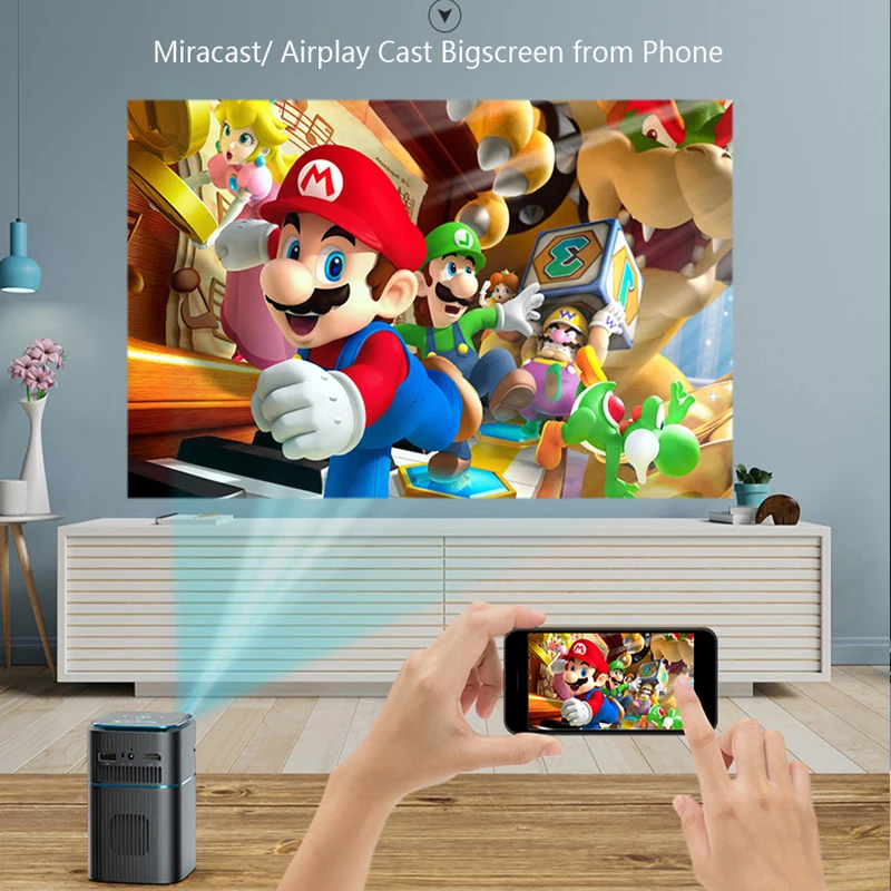 Smartldea Pico Smart Android9.0 проектор Wifi 1080P 4K Поддержка портативный proyector мини видео игра