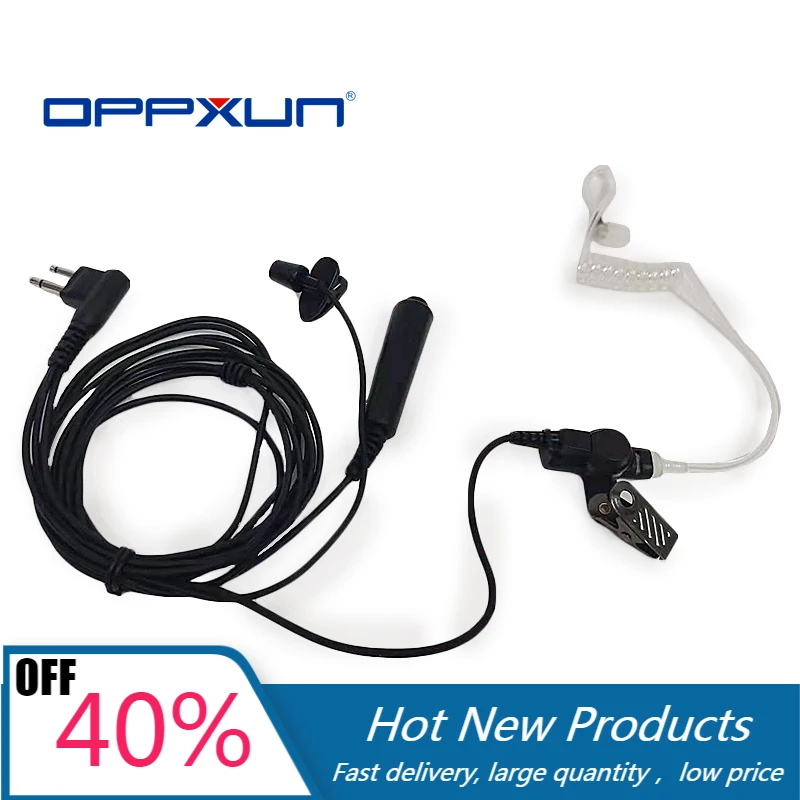 

Covert Acoustic Air Tube Earpiece Headset Mic Cylinder PTT for Motorola Radio 2pin Cls1110 Cls1450 XTN 446 CP88 GP88 SP50 P040