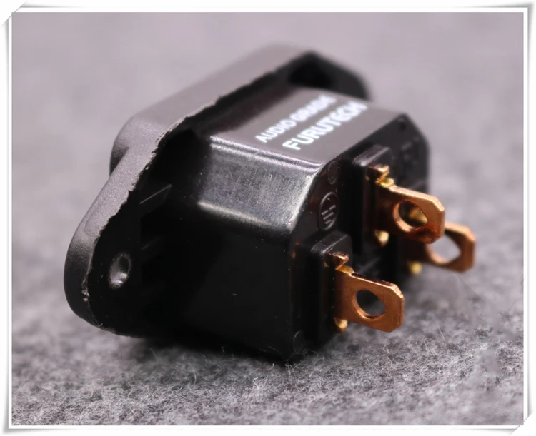 4pcs T1 DIY HIFI Brass copper plating Rhodium IEC inlet Power 3-pin plug socket AC 250V 10A