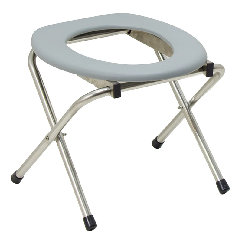 

Складной стул для ванной комнаты и туалета, портативное сиденье для унитаза, переносной стул для туалета для кемпинга, походов и путешестви...