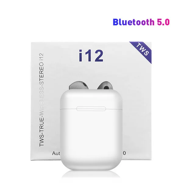 Оригинальные i12 TWS беспроводные наушники мини наушники Bluetooth 5,0 для iPhone samsung xiaomi not PK i7s i9s i11 i20 i30 - Цвет: i12 white