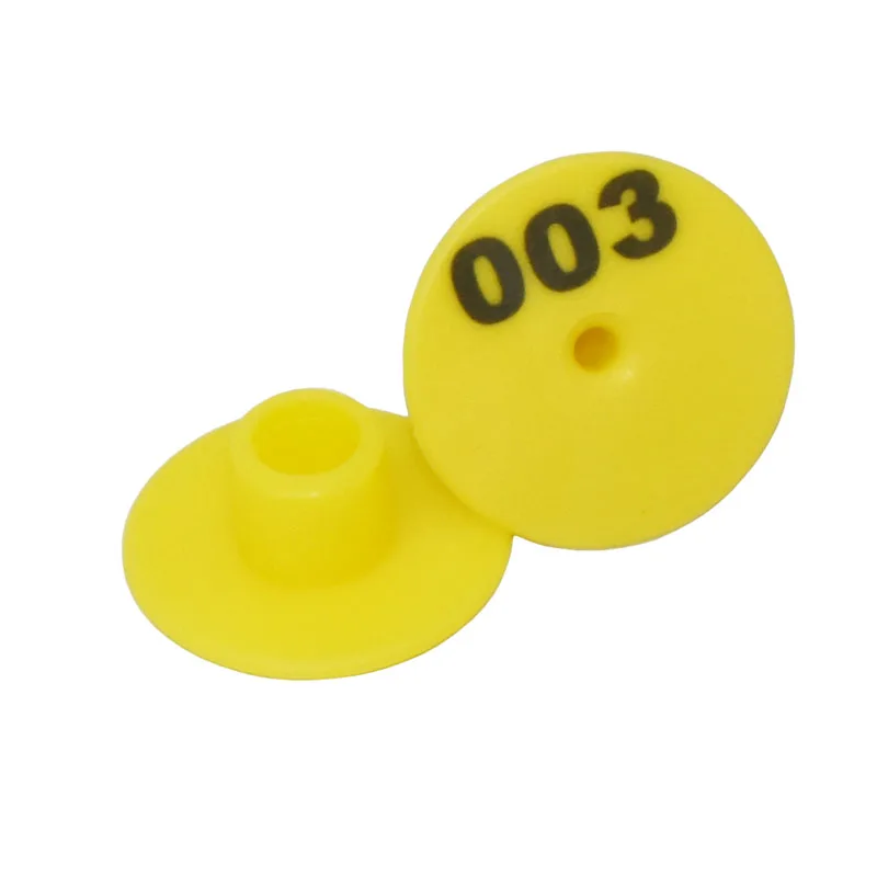 Номера 001 1000 с круглым словом бренд для ушей свиней и овцы ветеранный значок Ушная