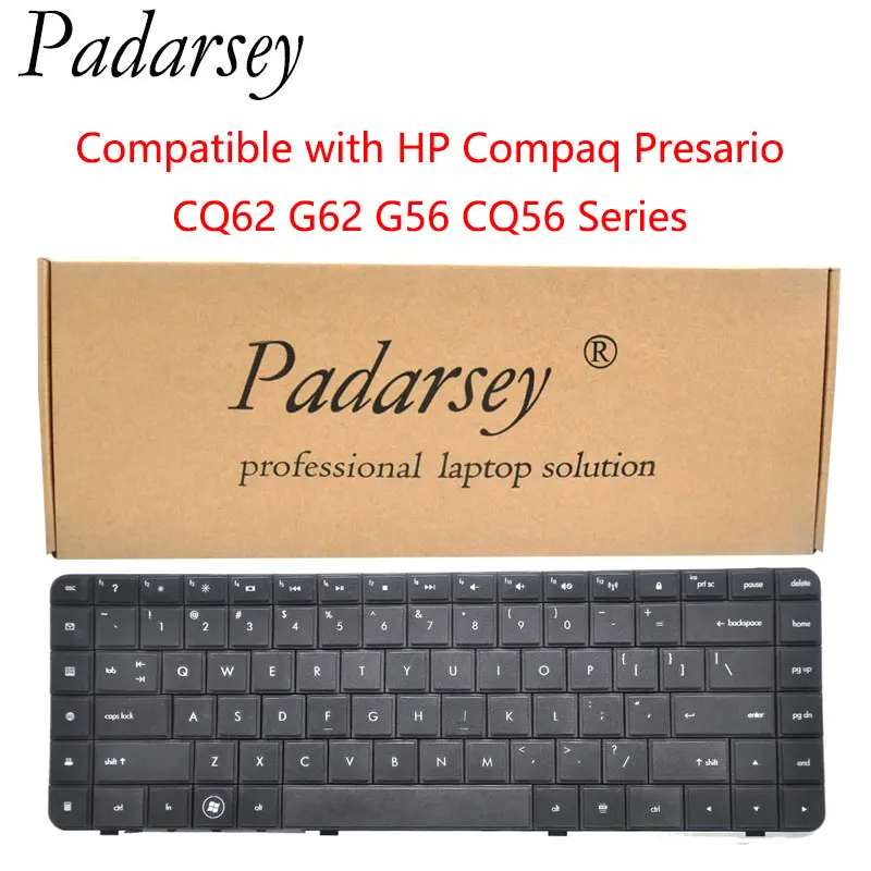 

Padarsey Replacement Keyboard with Ribbon Cable Compatible with HP Compaq Presario CQ62 G62 G56 CQ56 Series US Layout