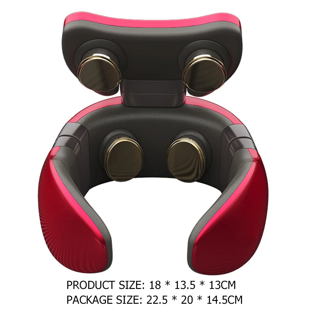 

Electric Neck Massager 4D Magnetic Therapy Pulse Neck Shoulder Back Body Massage USB Charging Cervical Stimulator Pain Relief