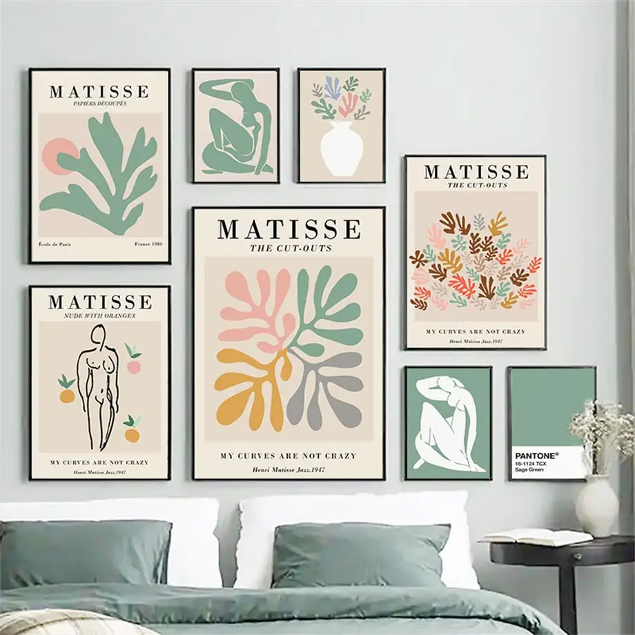 

Matisse Girl Coral Vase Flower Abstract Nordic Posters And Prints Wall Art Canvas Painting Pictures For Living Room Home Decor