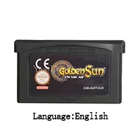 Golden Sun EU ENG 32 бит видеоигры картридж Консоли Карты золотое солнце серии США/ЕС Версия для nintendo GBA - Цвет: Golden Sun EU ENG