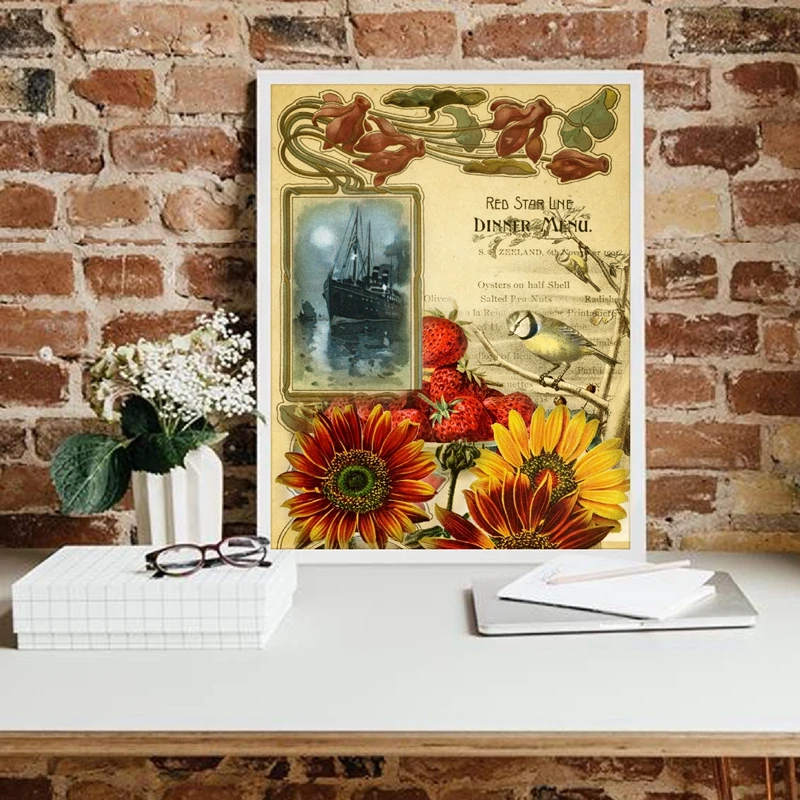 Винтажный Набор для журнальных карт викторианские дорожные парусиновые плакаты