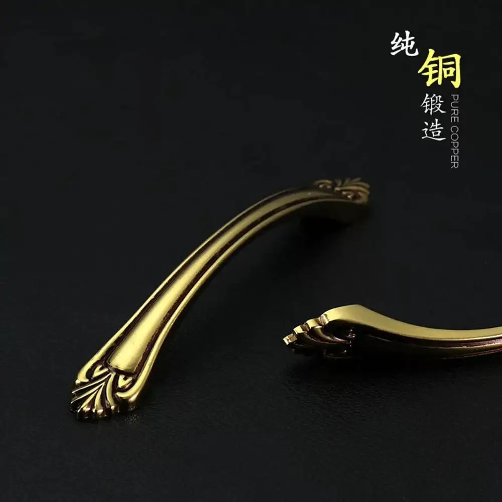 Pure copper solid core European antique handle gold wardrobe cupboard drawer door furniture | Обустройство дома