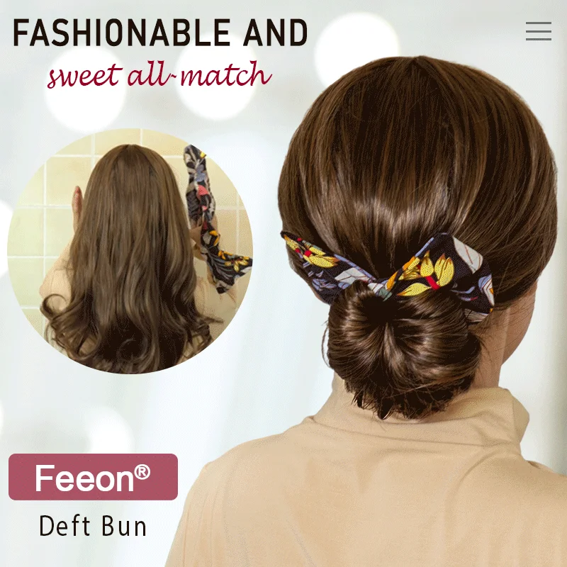 

Hot Sale New Design Deft Bun Fashion Fabric Hairband Women Bow Headband Print Hairpin 6 Colors Tie hair rope Drop Shipping