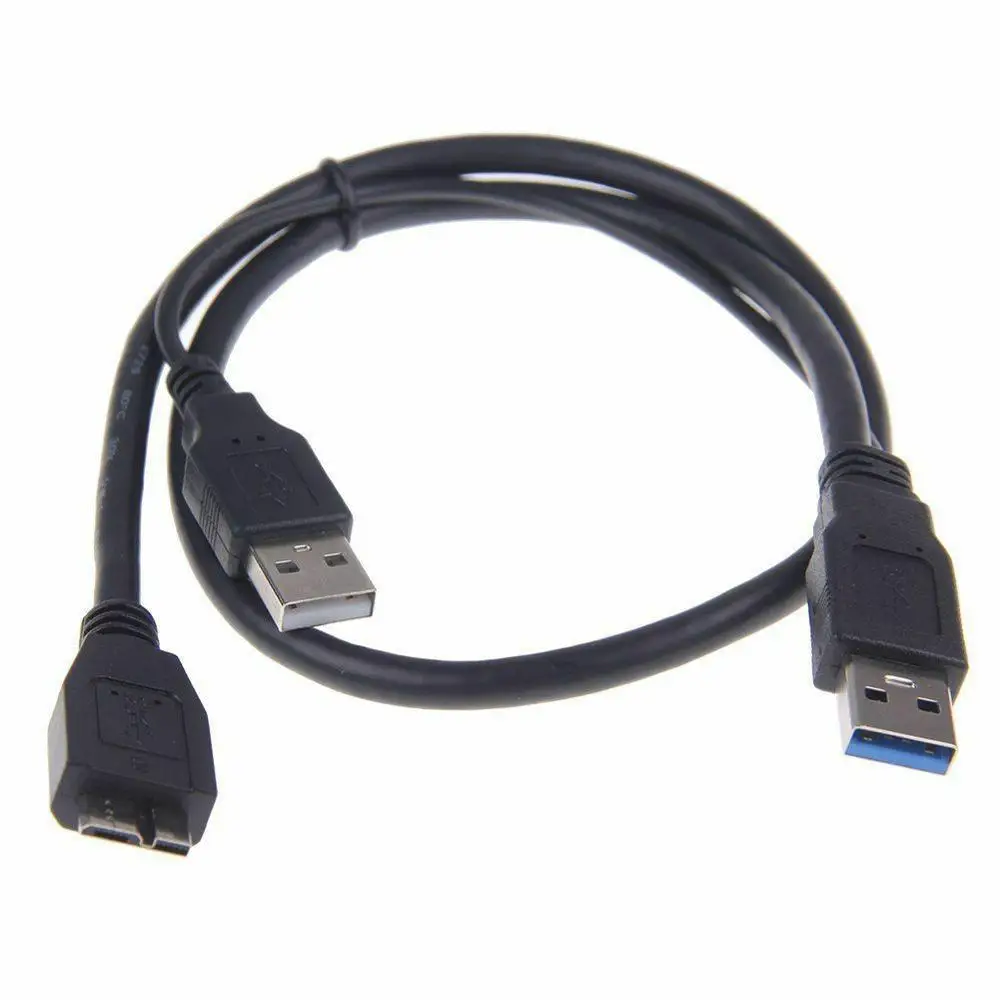 Новый двойной USB 3 0 мужчина к Micro B мужской + Питание Y кабель для 2 5 дюймов жесткого