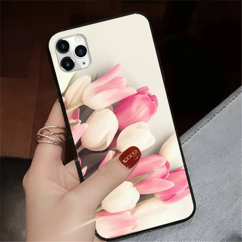 

Flower pink rose high quality funny Phone Case for iPhone 11 12 pro XS MAX 8 7 6 6S Plus X 5S SE 2020 XR