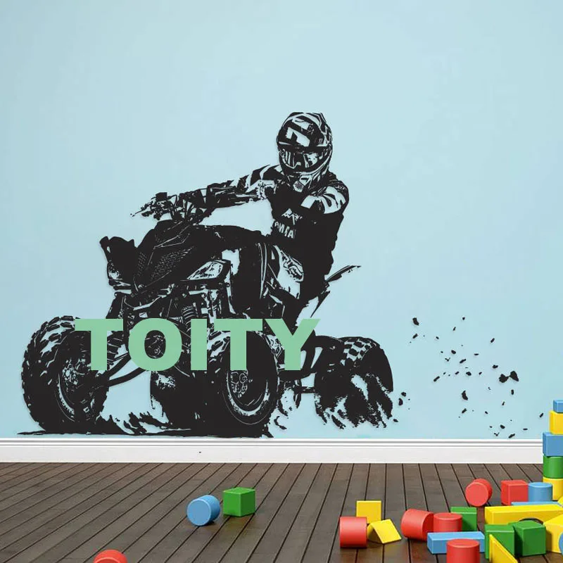 H57cm x W91cm 29 Конструкции квадроцикл atv гоночный Rider Экстремальная Спортивная Наклейка на стену 4 Wheeler по бездорожью Декоративная Виниловая Наклейка Декор дома Фреска - Цвет: H57cm x W91cm