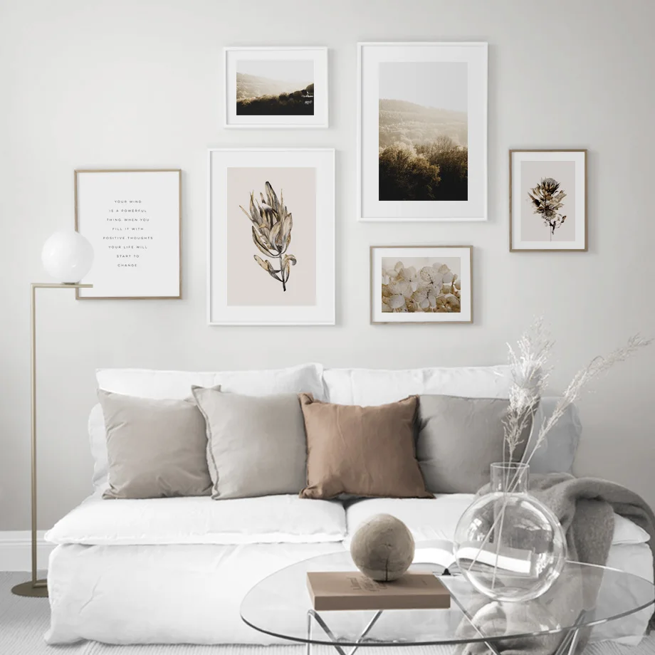 Autumn Flowers Forest Mountain Wall Art Canvas Painting Nordic Posters And Prints Landscape Pictures For Living Room Decor | Дом и сад