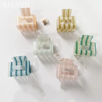 bilandi 2021 new korea resin hair pins geometric square hollow shark hair claw clips headwear accessories for women girls