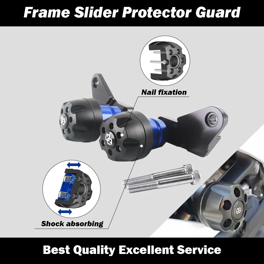 

Motorcycle Spring Luxembourg Falling Protection Frame Slider Fairing Guard Crash Pad Protector for SUZUKI GSXR 1000 2009-2016