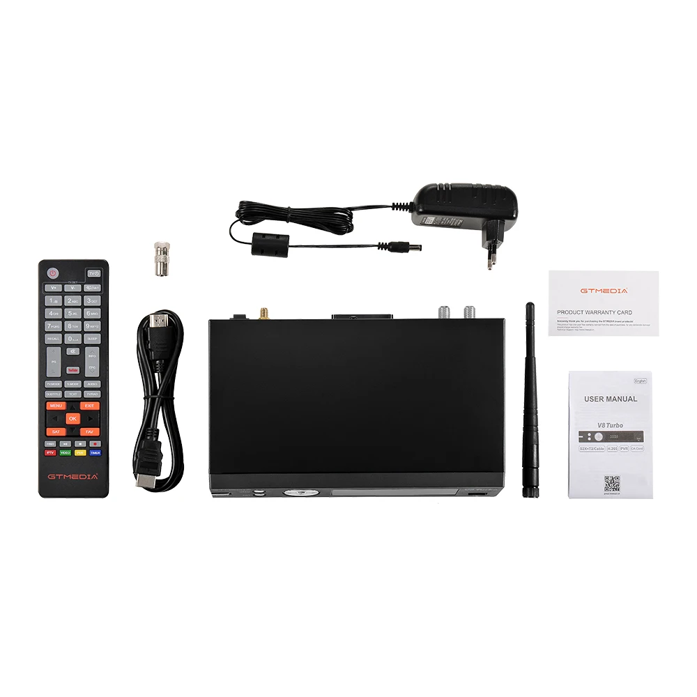 

GTMEDIA V8 Turbo DVB-S2/S2X/T2 Cable Satellite Receiver 1080P H.265 M3U Support Spain auto roll HEVC CA Card Slot PK V8 PRO 2