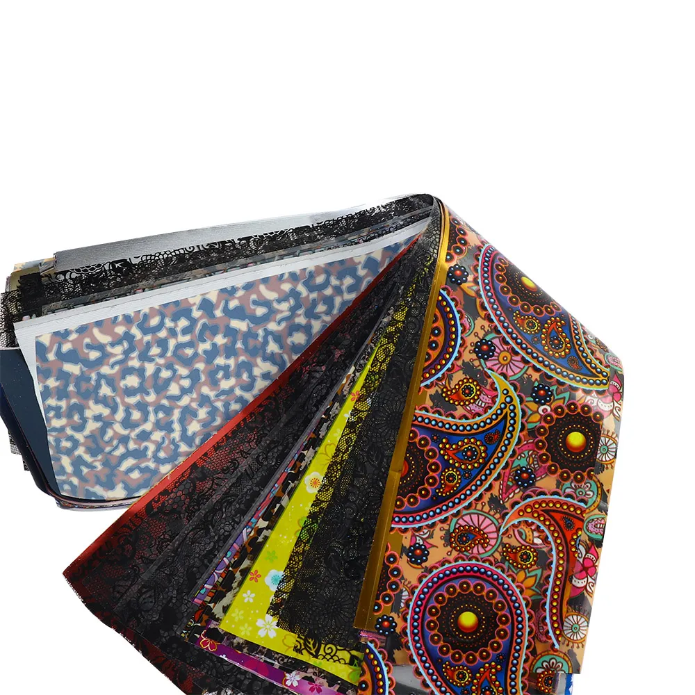 50/10 шт лазерные наклейки для ногтей звездное небо смешанные дизайны переводные