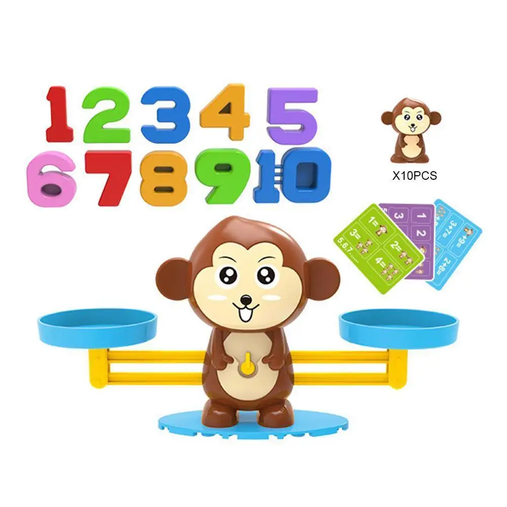 

Early Education Puzzle Balance Scale Little Monkey Teaching And Subtraction Board Addition Kindergarten Game Arithmetic Aid S0I1
