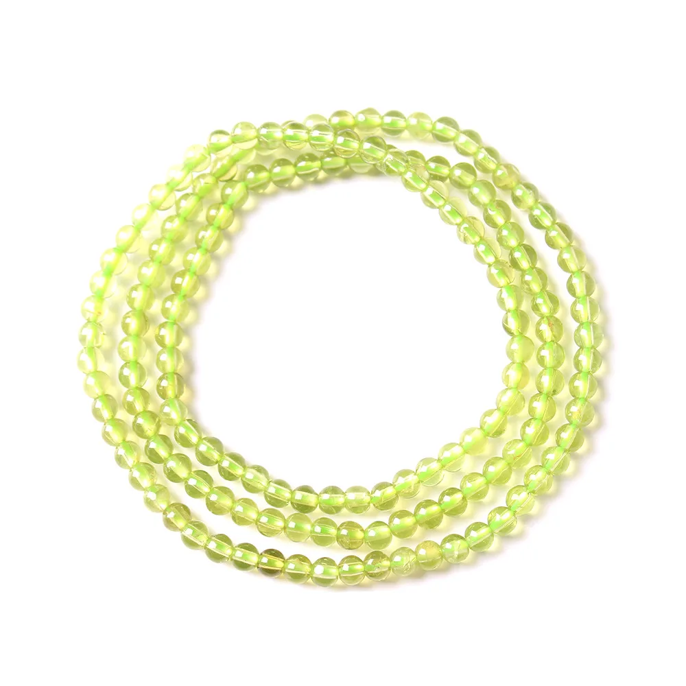 Натуральный olivine multi ring браслет с зелеными кристаллами изумрудная нить свежие