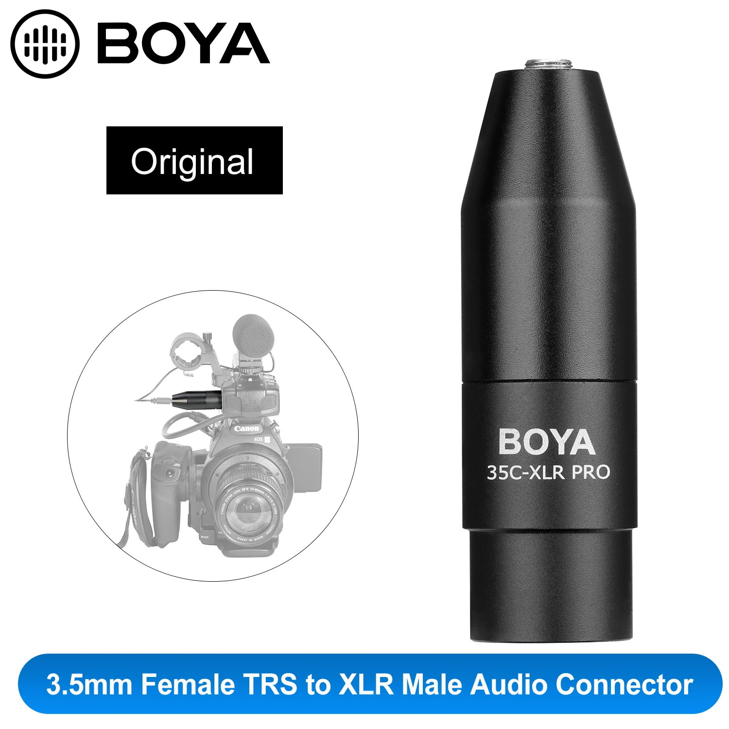 35C-XLR 3 5 мм (TRS) переходник с мини-гнездом для микрофона на 3-контактный XLR Штекерный