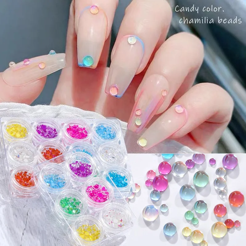 

SS6-SS20 Boxed Wholesale Nail 2021 Kawaii Accessories Neon Rhinestones Glitter Glass Beads Nail Crystals Jelly Nail Art Supplies