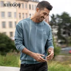 Мужская толстовка с капюшоном KUEGOU, черная Свободная Толстовка в полоску, с принтом, в стиле хип-хоп, осень 2022