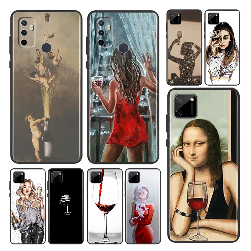 

Vintage Art Wine For OPPO A5 A9 A11X A1K A12 A12E A31 A32 A52 A53 A54 A53S A72 A73 A73 A93 A94 Soft Phone Case