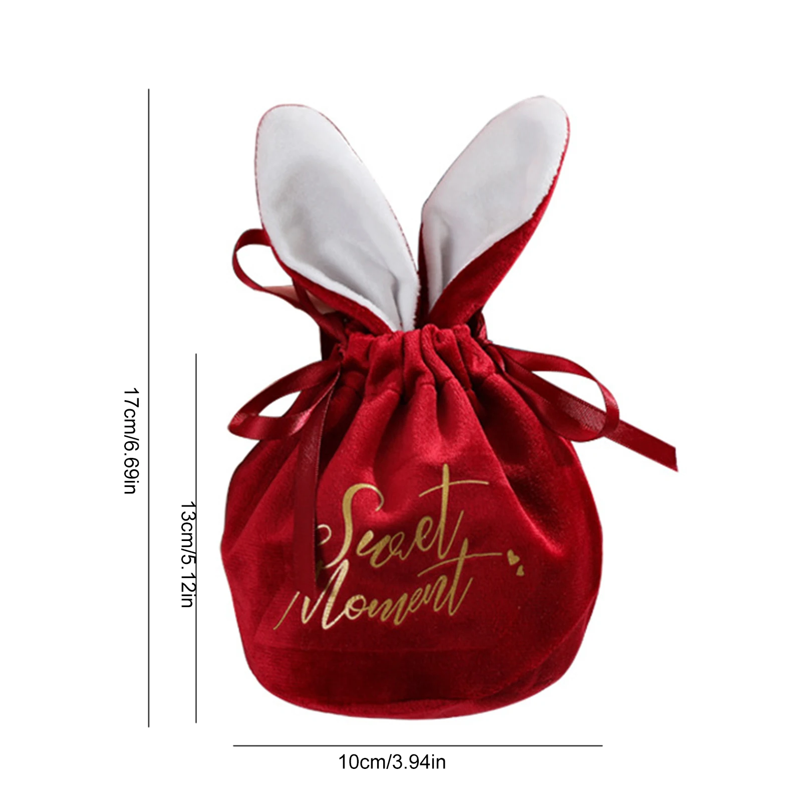 

Easter Cute Bunny Gift Packing Bags Velvet Valentine's Day Rabbit Chocolate Candy Bags Wedding Birthday Party Jewelry Organizer