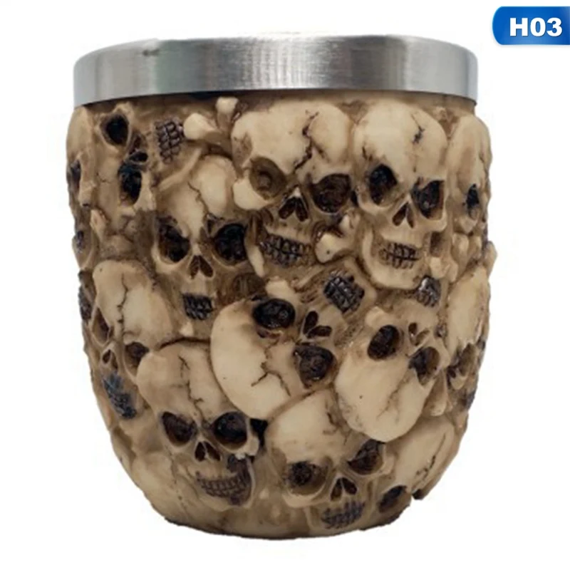 Кружка в виде рыцаря воина черепа 1 шт. украшение на Хэллоуин готическом стиле