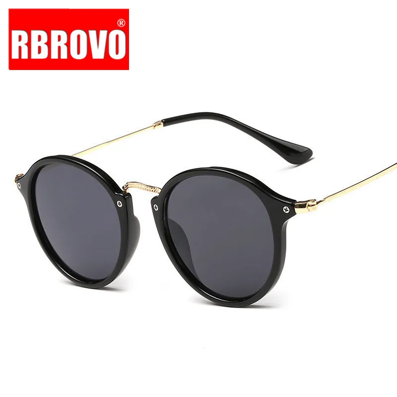 

RBROVO Round Sunglasses Women Polarized Sunglasses Women Luxury Brand Vintage Sun Glasses Women Mirror Oculos De Sol Feminino