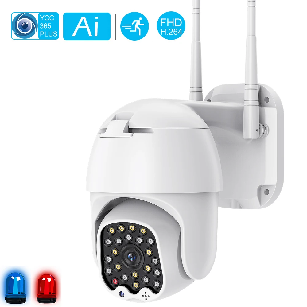 Купольная беспроводная камера видеонаблюдения 1080P Wi Fi PTZ P2P|Камеры