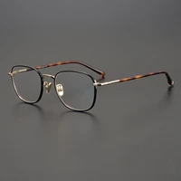 japanese handmade ultralight titanium alloy glasses frame men retro square prescription eyeglasses women myopia eyewear optics