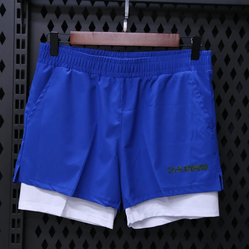 Solid Color Mock Two-Piece Shorts Female Anti-Emptied Casual Jogging Multi-Quick-Drying Outer Wear Yoga Gym | Спорт и развлечения
