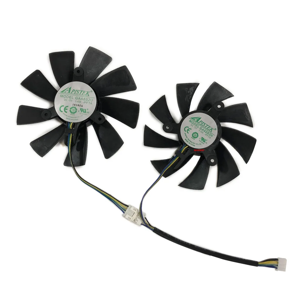 GTX1080 VGA GPU радиатор 4Pin 85mm альтернативный Графика карты вентилятор для ZOTAC GeForce GTX1080Ti