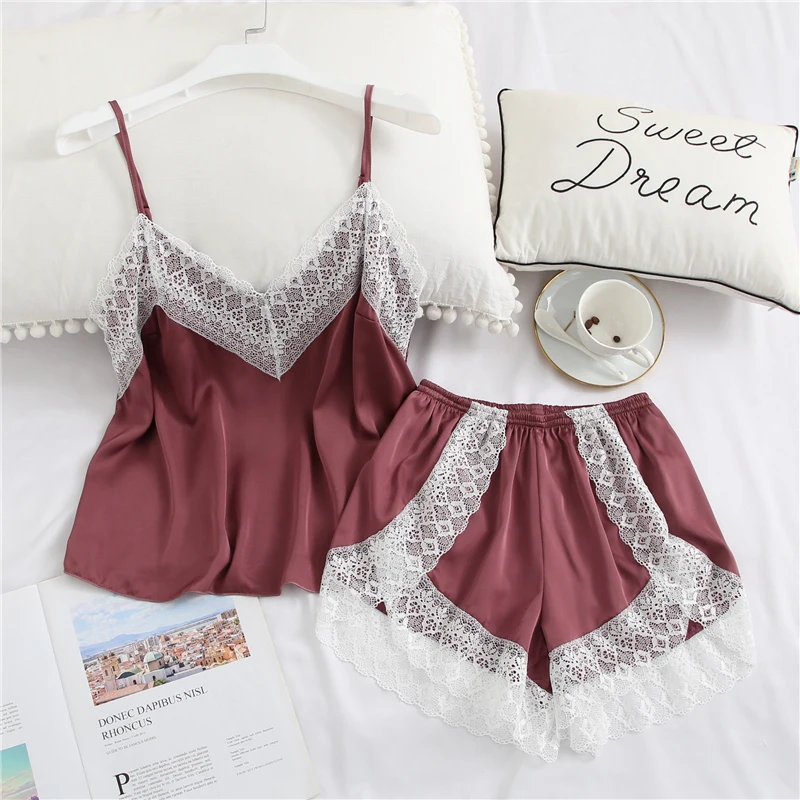 Двухсекционный женский пижамный комплект новый сексуальный одежды для сна без