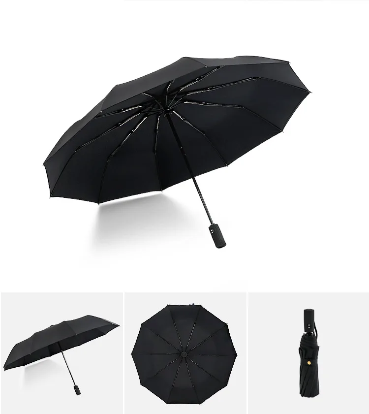 Ветрозащитный двойной автоматический складной зонт для мужчин и женщин 10